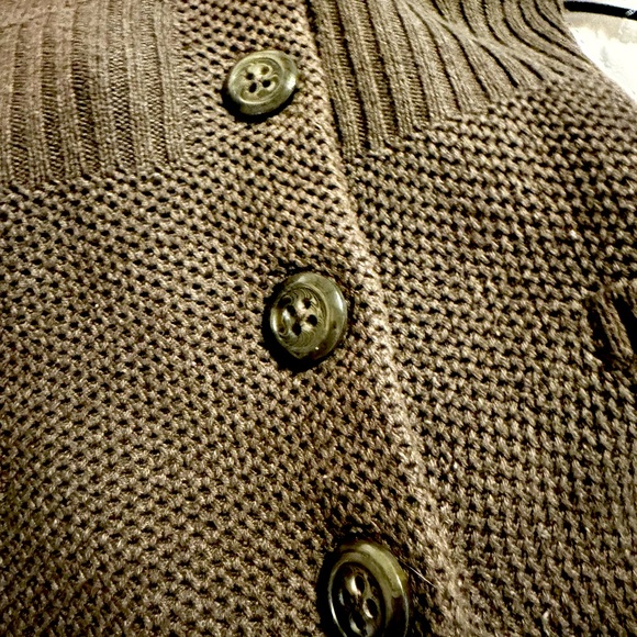 Apt 9 Knit Button Up Sweater with Big Buttons and Front Pockets - Picture 6 of 7